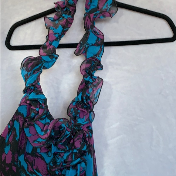 multicolored halter top BEBE dress - Picture 1 of 3